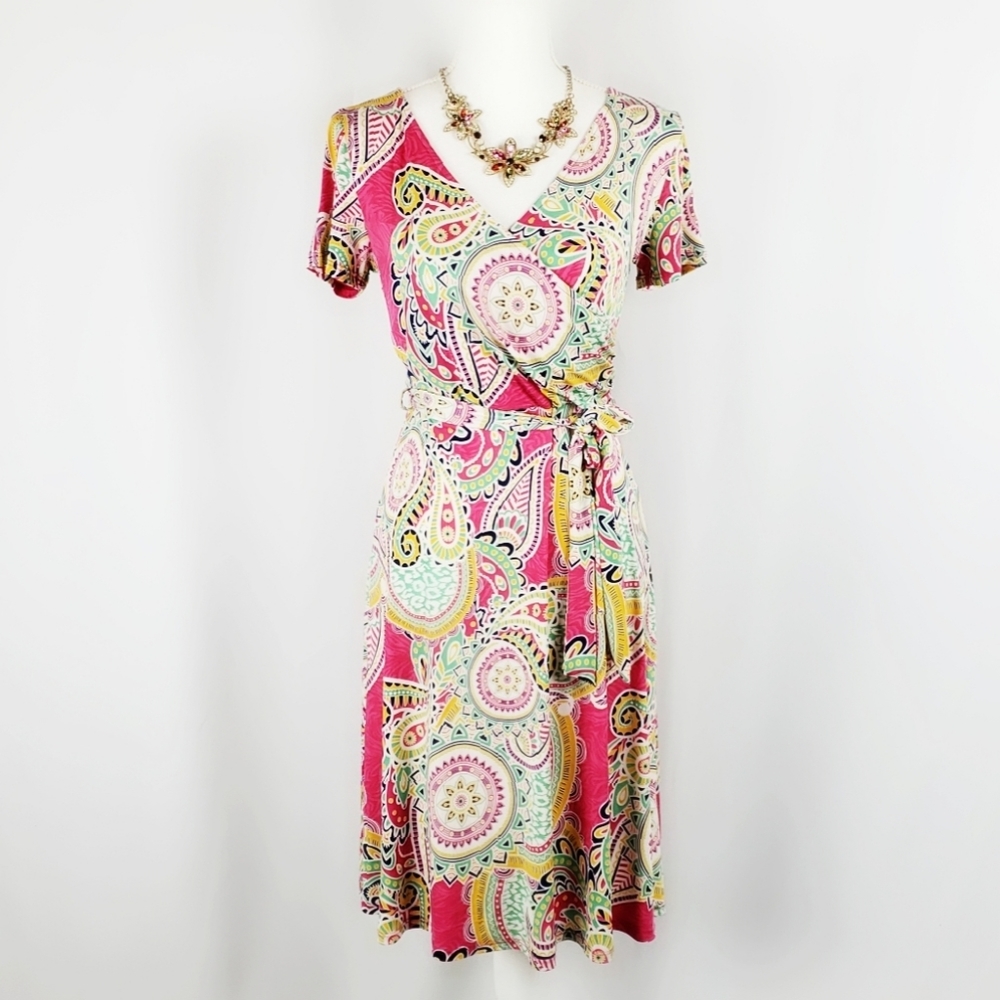 Moa USA Faux Wrap Dress Size Medium